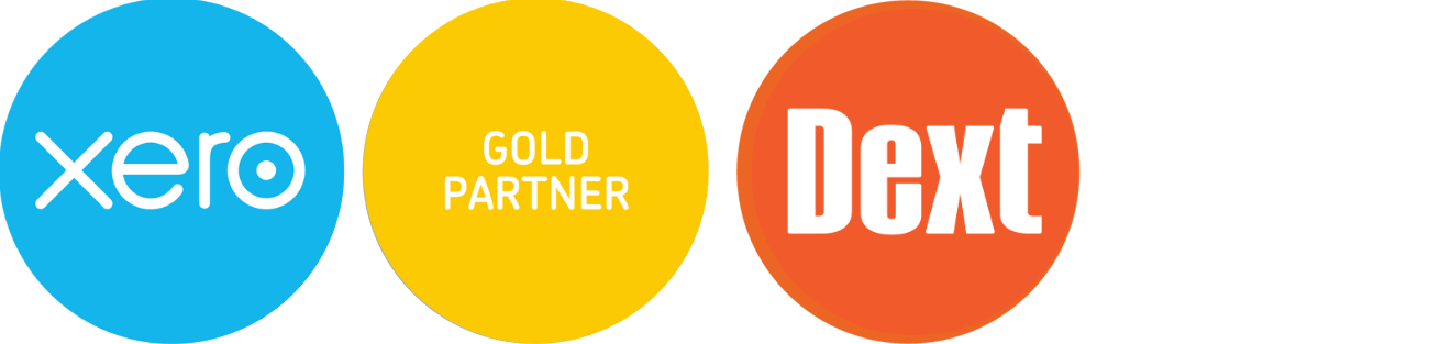 Xero Gold Partner and Dext logos